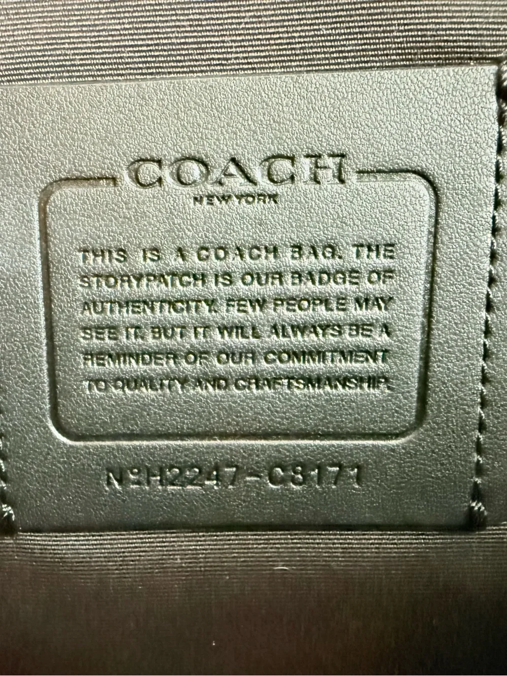 Coach Black Embossed Signature Leather Satchel